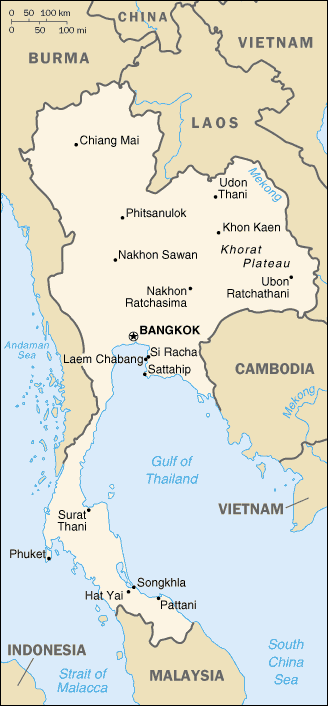 Map of Thailand